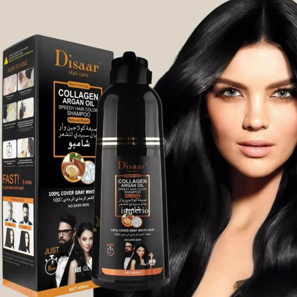 SHAMPOO COLORANTE TINTE CUBRE CANAS